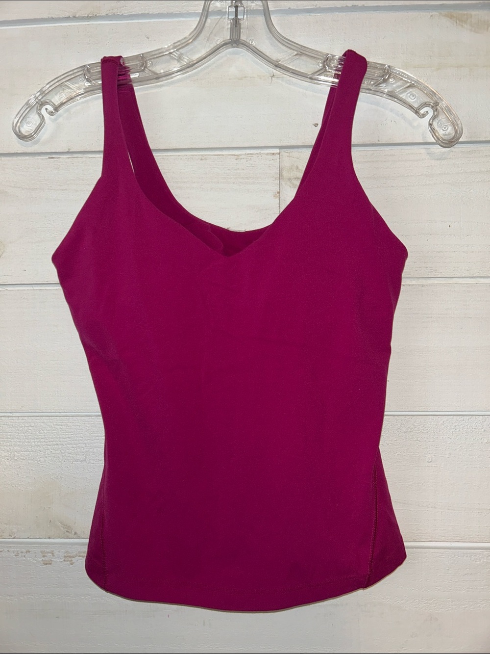 Lululemon Women’s Magenta Tank Top - Sleek V-Neck Basic